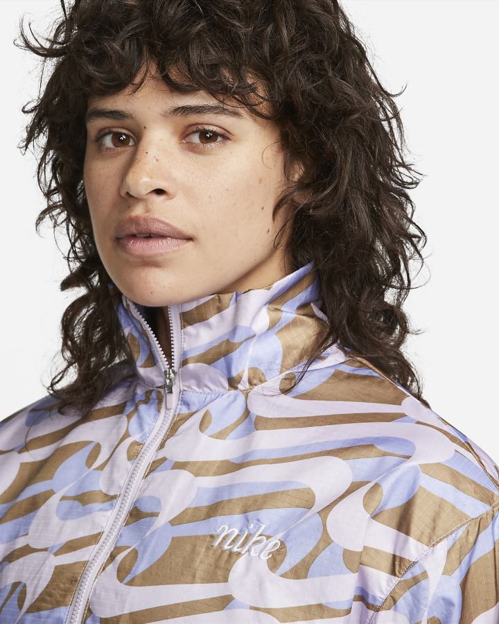 Chaquetas Nike Sportswear Icon Clash Woven Allover Print Mujer Blancas | AWZOV-5072