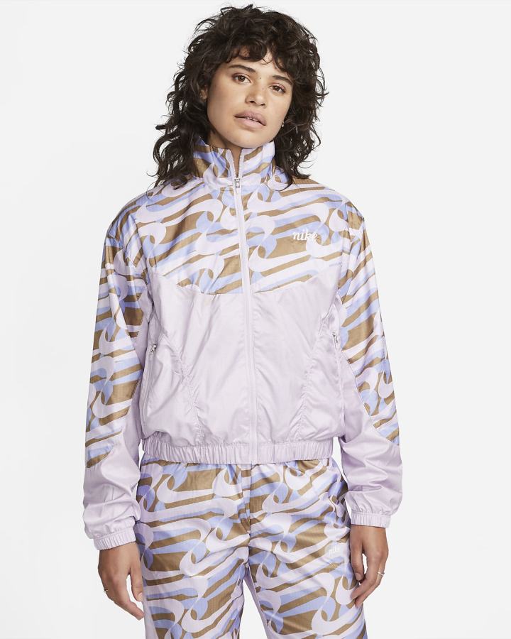 Chaquetas Nike Sportswear Icon Clash Woven Allover Print Mujer Blancas | AWZOV-5072