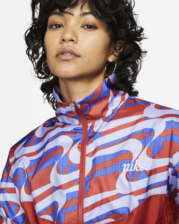 Chaquetas Nike Sportswear Icon Clash Woven Allover Print Mujer Blancas | EJZFP-1785