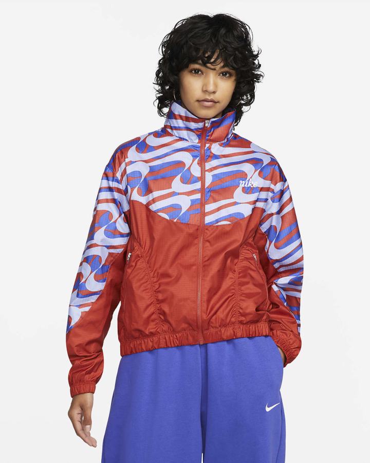 Chaquetas Nike Sportswear Icon Clash Woven Allover Print Mujer Blancas | EJZFP-1785