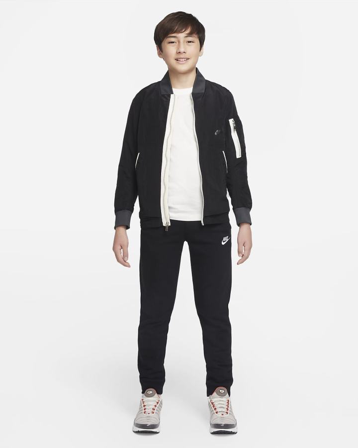 Chaquetas Nike Sportswear Kids Bomber Niño Negras Gris Oscuro | DPXVW-8435