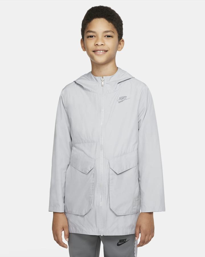 Chaquetas Nike Sportswear Kids Pack Utility Kids Niño Gris Claro | IXNBQ-5873