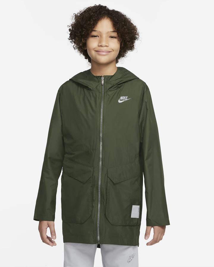 Chaquetas Nike Sportswear Kids Pack Utility Kids Niño Gris Oscuro Verde | OMBVF-2354
