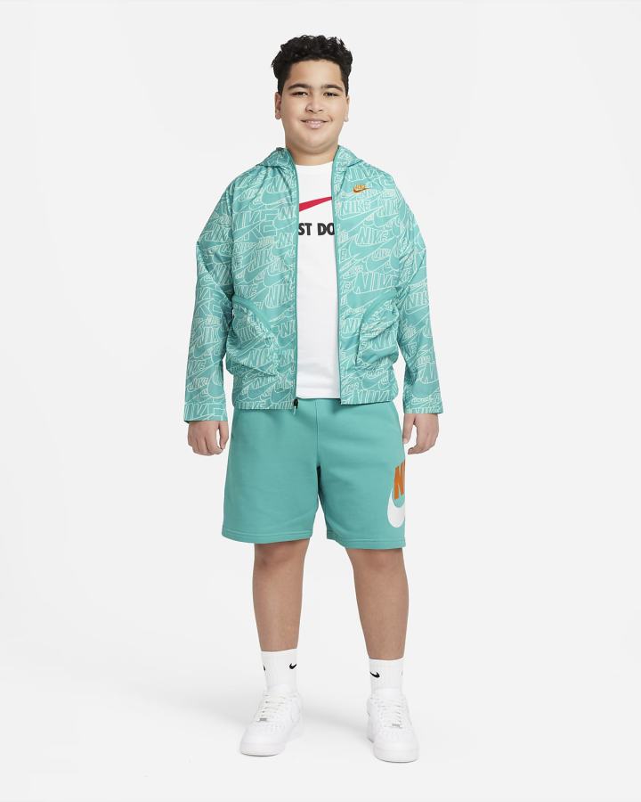 Chaquetas Nike Sportswear Kids Woven (Extended Size) Niño Turquesa Amarillo Oscuro | HTBQN-5813