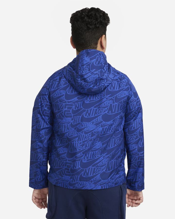 Chaquetas Nike Sportswear Kids Woven (Extended Size) Niño Azul Marino Azules | RHNZO-1905