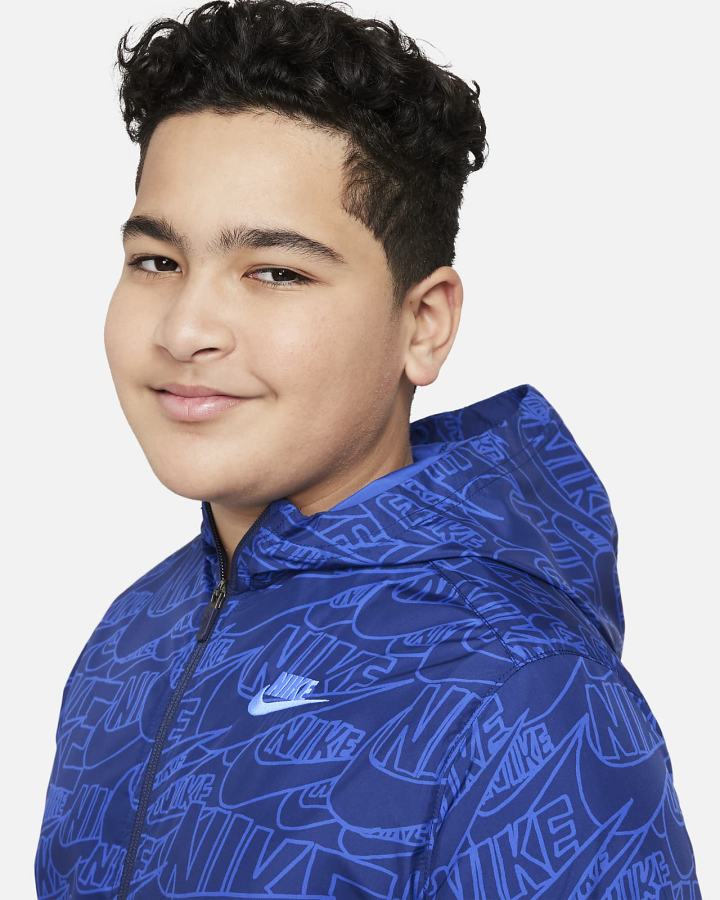 Chaquetas Nike Sportswear Kids Woven (Extended Size) Niño Azul Marino Azules | RHNZO-1905