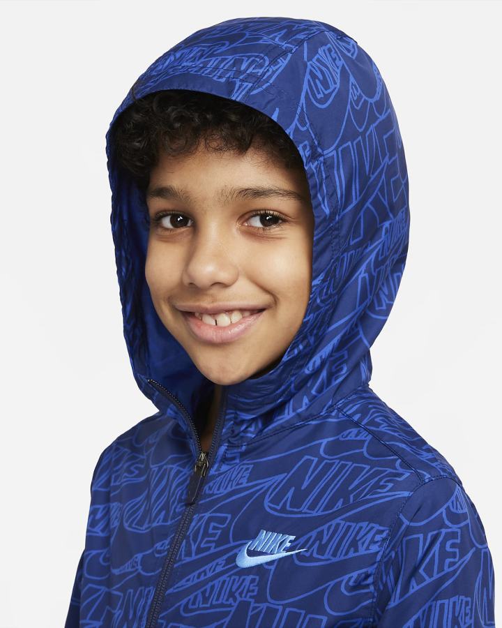 Chaquetas Nike Sportswear Kids Woven (Extended Size) Niño Azul Marino Azules | SNHAI-5843