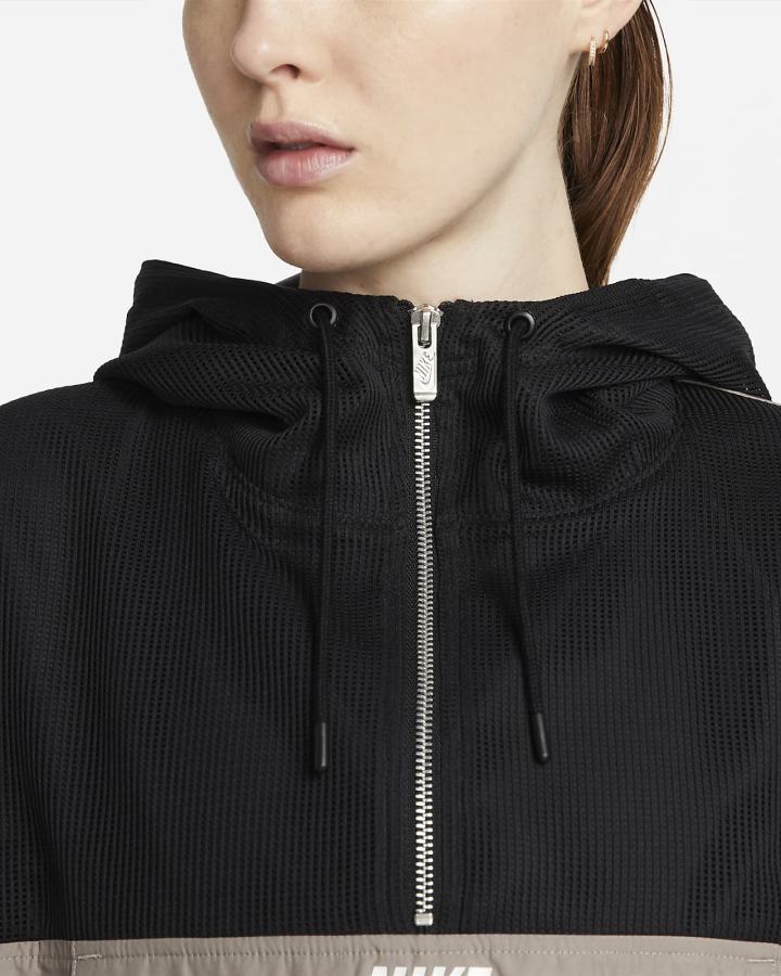 Chaquetas Nike Sportswear Mesh Mujer Negras Kaki Blancas | PHBOC-1289
