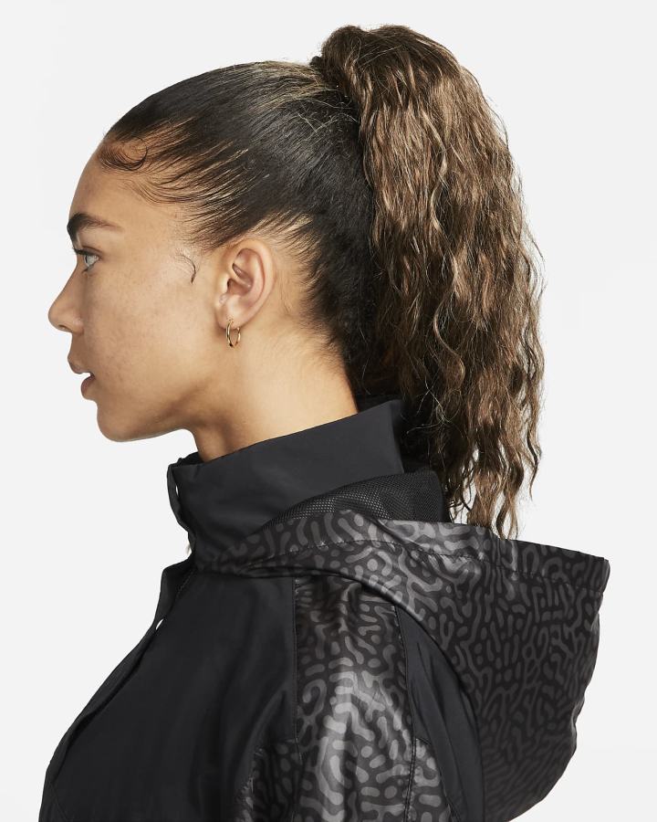 Chaquetas Nike Sportswear Sport Shine 1/4-Zip Woven Mujer Negras Blancas | CYLHJ-8127