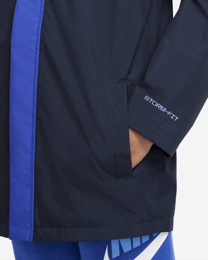 Chaquetas Nike Sportswear Storm-FIT Windrunner Kids Niño Azul Real Azul Marino Azules | MUSBZ-3628