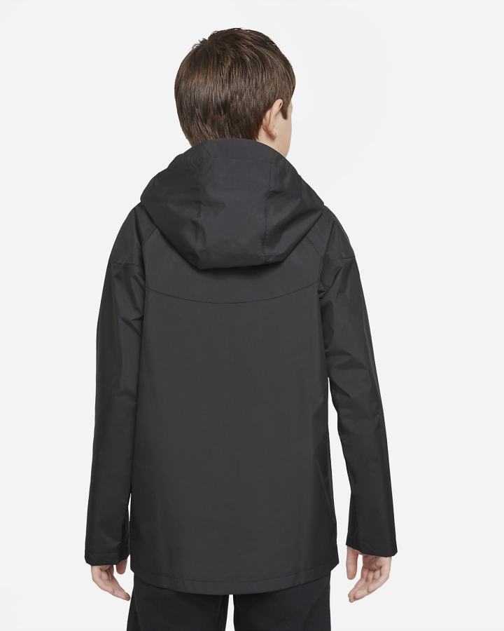Chaquetas Nike Sportswear Storm-FIT Windrunner Kids Niño Negras Blancas | UPTML-6785