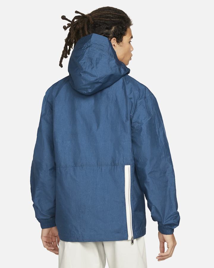 Chaquetas Nike Sportswear Style Essentials Lined Anorak Hombre Azules Oscuro Plateadas | PKSFG-0125