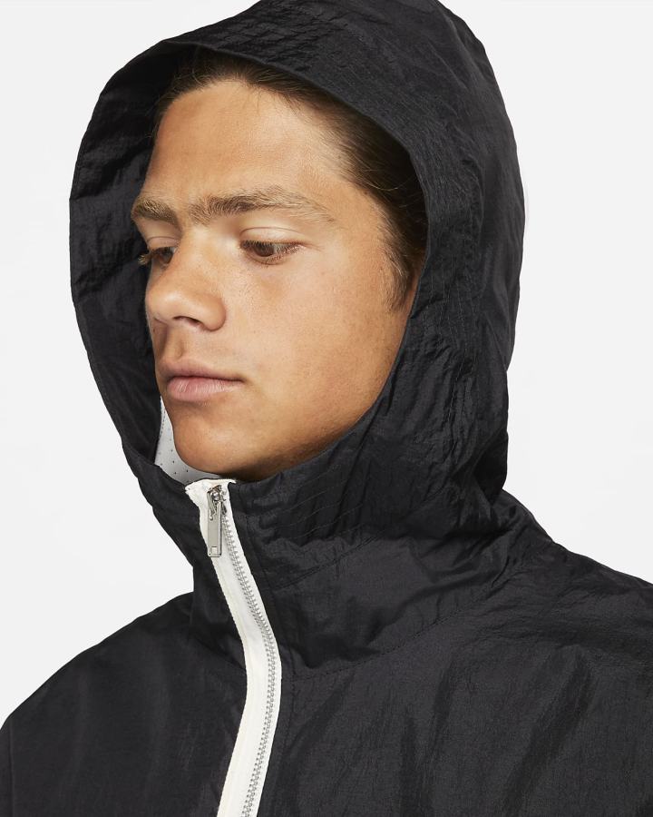 Chaquetas Nike Sportswear Style Essentials Lined Anorak Hombre Negras Plateadas Negras | TNHKF-4681