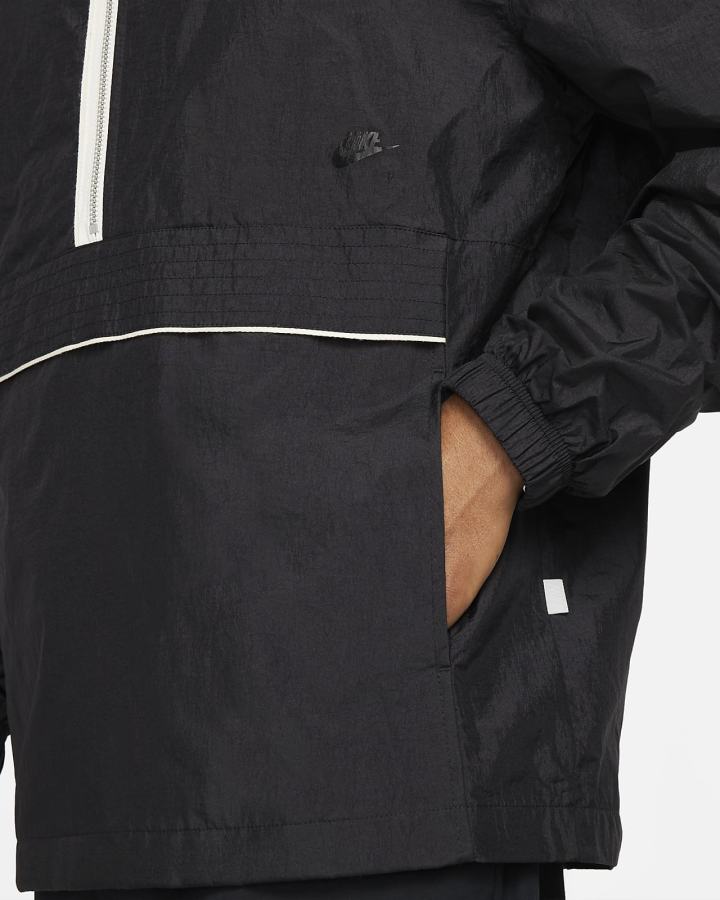 Chaquetas Nike Sportswear Style Essentials Lined Anorak Hombre Negras Plateadas Negras | TNHKF-4681