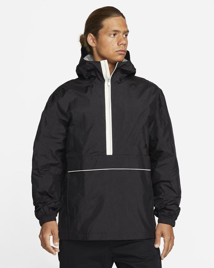 Chaquetas Nike Sportswear Style Essentials Lined Anorak Hombre Negras Plateadas Negras | TNHKF-4681