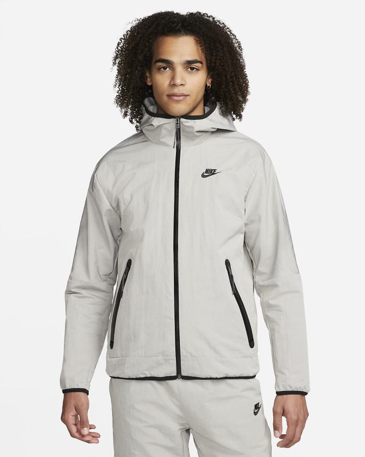Chaquetas Nike Sportswear Tech Woven Full-Zip Lined Hooded Hombre Negras | JRKWQ-8276