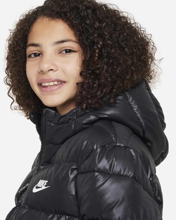 Chaquetas Nike Sportswear Therma-FIT Kids Insulated Niño Negras Blancas | LRCIE-0197