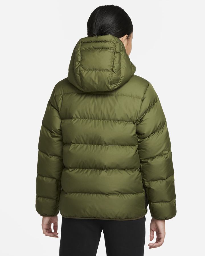 Chaquetas Nike Sportswear Therma-FIT Kids Down-Fill Niño Verde Blancas | RTBFW-7624