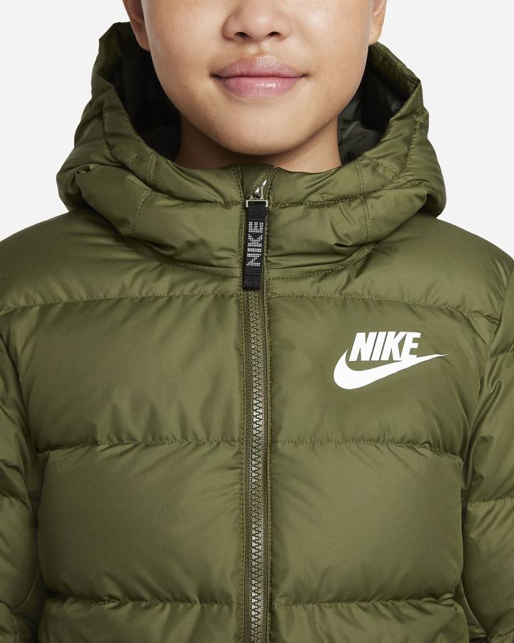 Chaquetas Nike Sportswear Therma-FIT Kids Down-Fill Niño Verde Blancas | RTBFW-7624
