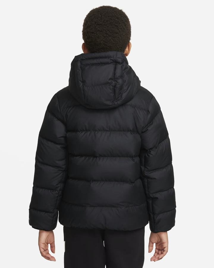 Chaquetas Nike Sportswear Therma-FIT Kids Down-Fill Niño Negras Blancas | YLFGQ-6384