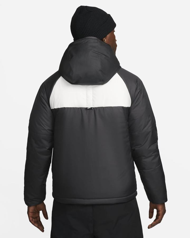 Chaquetas Nike Sportswear Therma-FIT Legacy Hooded Hombre Gris Oscuro Negras | MZNLC-9082