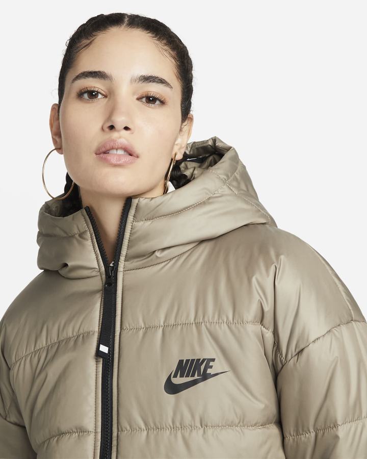 Chaquetas Nike Sportswear Therma-FIT Repel Synthetic-Fill Hooded Mujer Verde Oliva Negras | CJLKF-7310