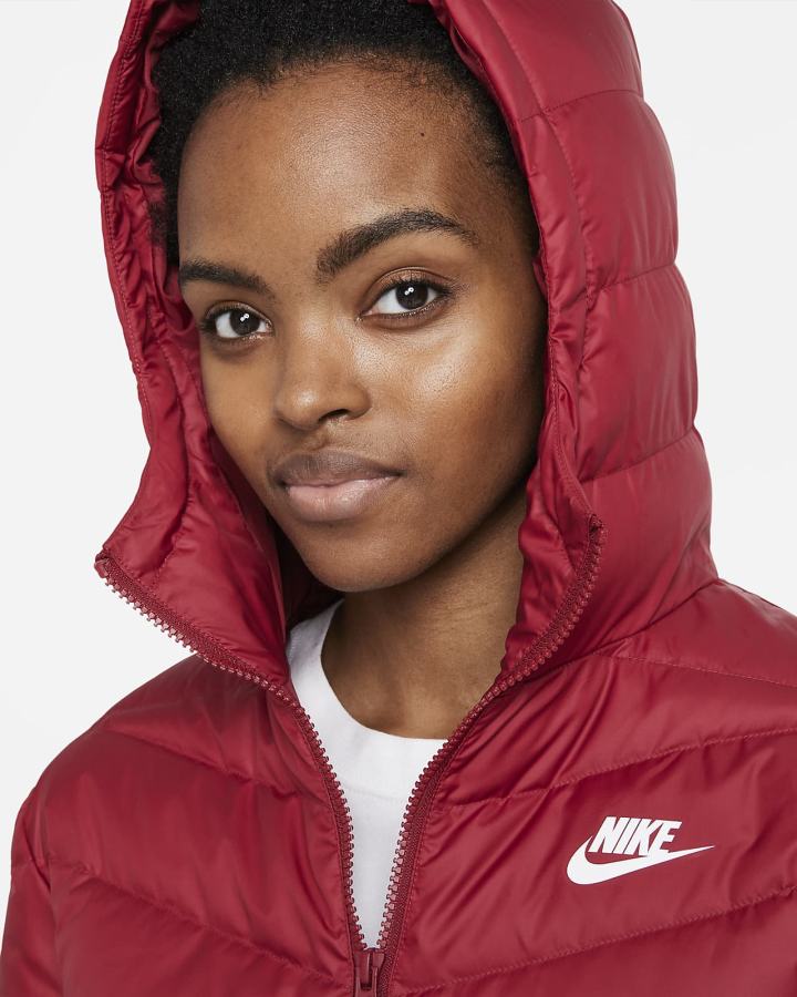 Chaquetas Nike Sportswear Therma-FIT Repel Windrunner Mujer Burdeos Blancas | MTKJA-6483