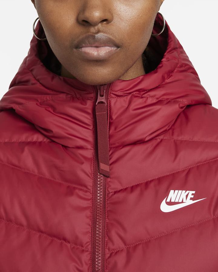 Chaquetas Nike Sportswear Therma-FIT Repel Windrunner Mujer Burdeos Blancas | MTKJA-6483