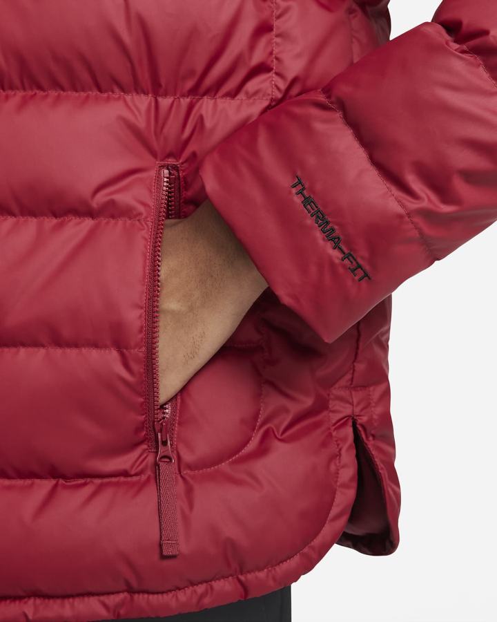Chaquetas Nike Sportswear Therma-FIT Repel Windrunner Mujer Burdeos Blancas | MTKJA-6483