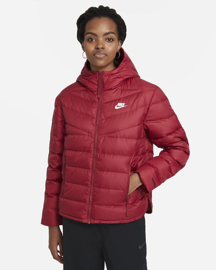 Chaquetas Nike Sportswear Therma-FIT Repel Windrunner Mujer Burdeos Blancas | MTKJA-6483