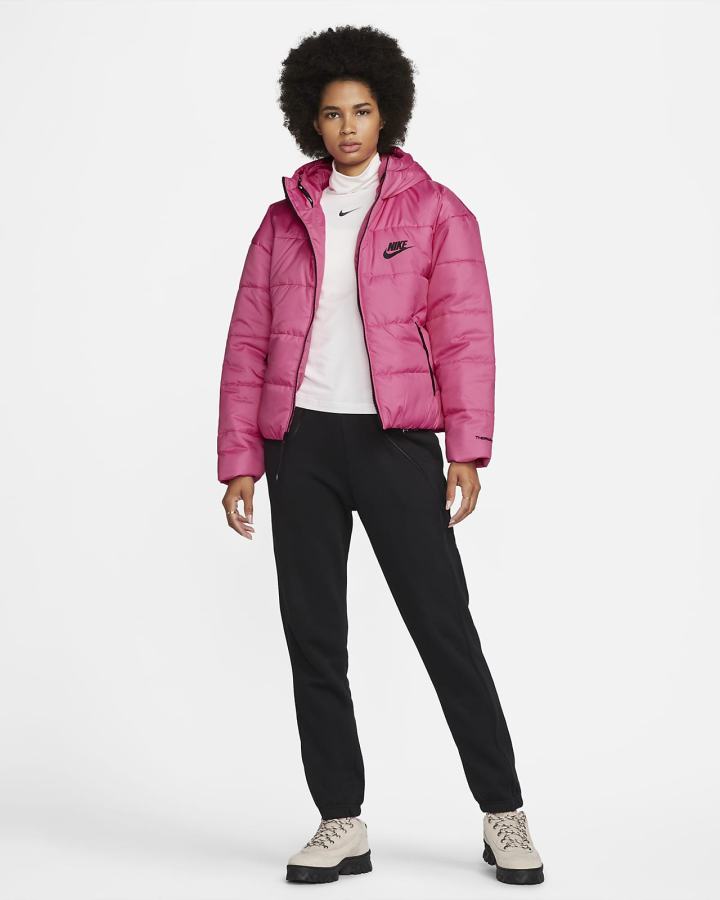 Chaquetas Nike Sportswear Therma-FIT Repel Synthetic-Fill Hooded Mujer Negras | QSIUM-7245