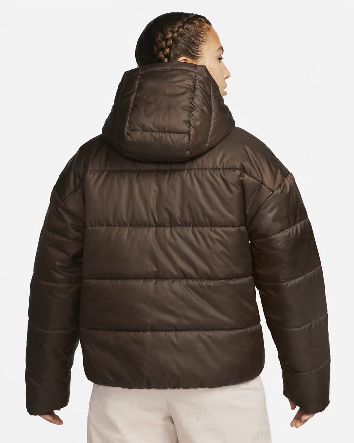 Chaquetas Nike Sportswear Therma-FIT Repel Synthetic-Fill Hooded Mujer Marrones Negras Blancas | SRDIJ-2194