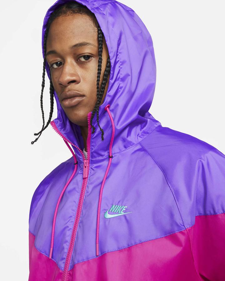 Chaquetas Nike Sportswear Windrunner Hooded Hombre Rosas Moradas | ALJFV-4120