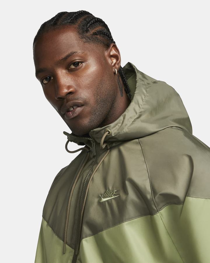 Chaquetas Nike Sportswear Windrunner Hooded Hombre Verde Oliva | DIQBY-5168