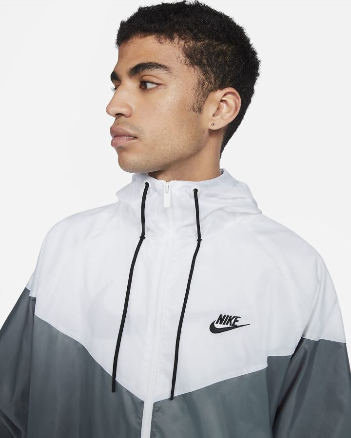 Chaquetas Nike Sportswear Windrunner Hooded Hombre Blancas Gris Negras | FLZDW-6397