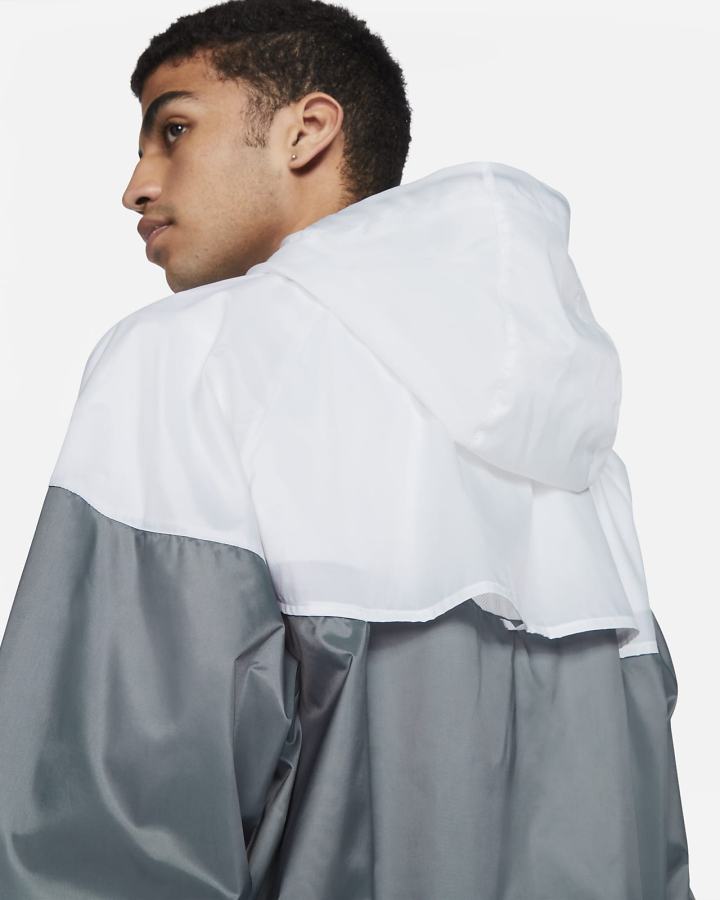 Chaquetas Nike Sportswear Windrunner Hooded Hombre Blancas Gris Negras | FLZDW-6397