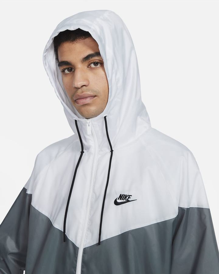 Chaquetas Nike Sportswear Windrunner Hooded Hombre Blancas Gris Negras | FLZDW-6397