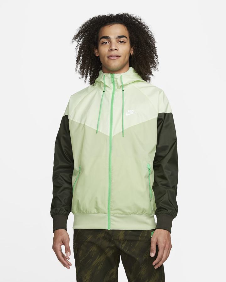 Chaquetas Nike Sportswear Windrunner Hooded Hombre Verde Claro Blancas | GEIOZ-9538