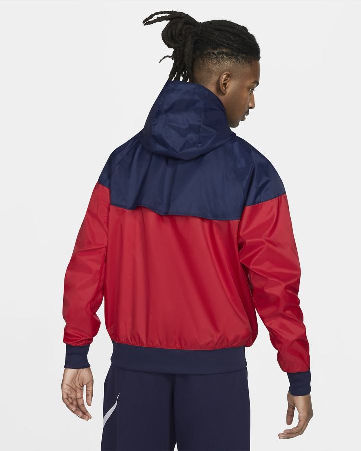 Chaquetas Nike Sportswear Windrunner Hooded Hombre Rojas Azul Marino Rojas Blancas | WHXBA-0483