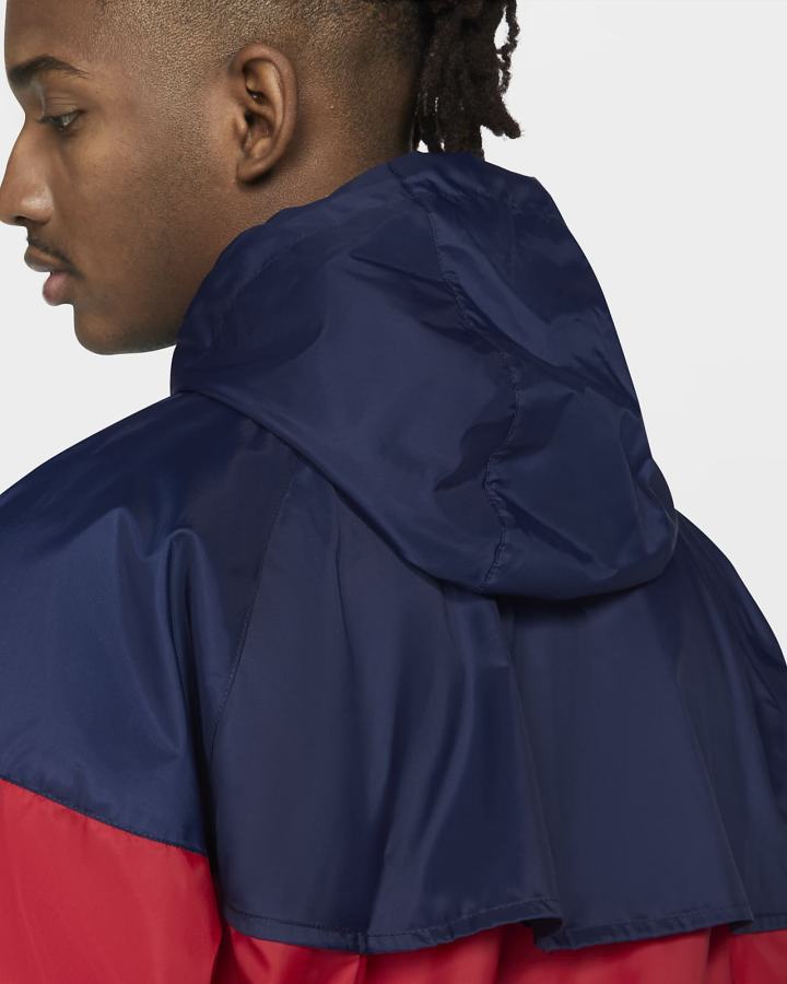 Chaquetas Nike Sportswear Windrunner Hooded Hombre Rojas Azul Marino Rojas Blancas | WHXBA-0483