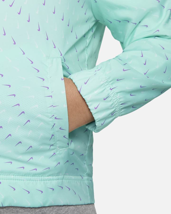 Chaquetas Nike Sportswear Windrunner Kids Full-Zip (Extended Size) Niña Verde Menta Moradas | JQFHT-2760