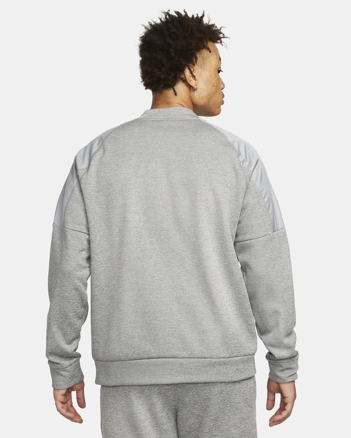 Chaquetas Nike Therma-FIT Training Full-Zip Bomber Hombre Gris Oscuro Negras | XGLFI-1780