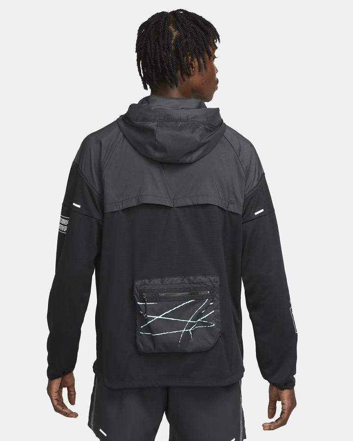 Chaquetas Nike Windrunner D.Y.E. Running Hombre Negras Gris | QRMHT-9835