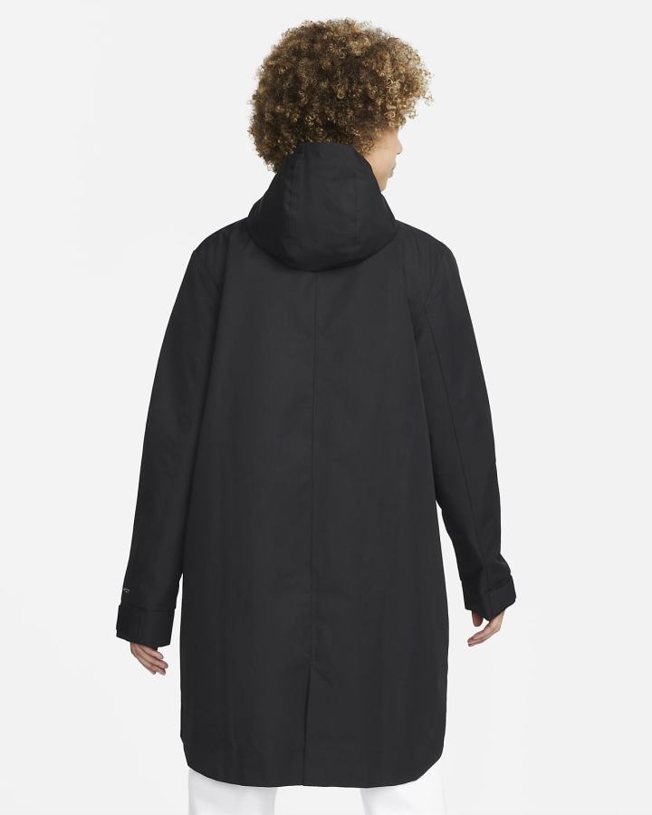 Chaquetas Parka Nike Sportswear Essential Storm-FIT Woven (Plus Size) Mujer Negras Blancas | ZUYNE-0673