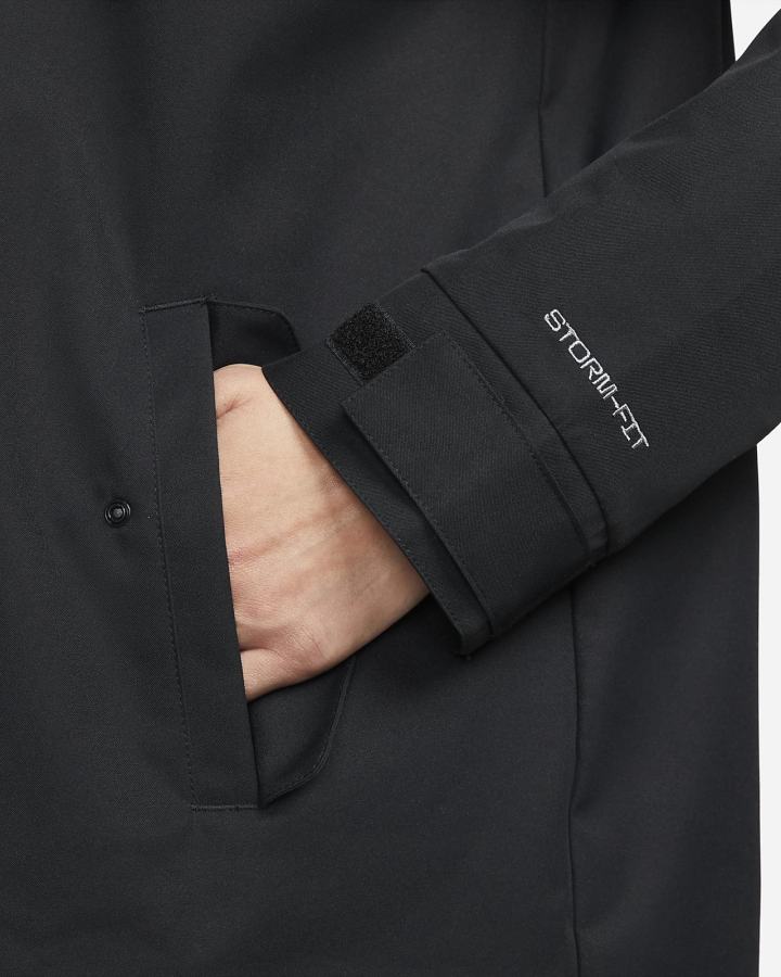 Chaquetas Parka Nike Sportswear Essential Storm-FIT Woven (Plus Size) Mujer Negras Blancas | ZUYNE-0673