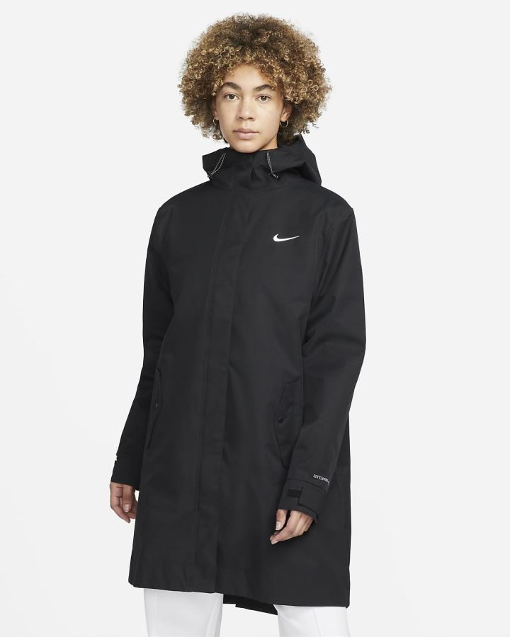 Chaquetas Parka Nike Sportswear Essential Storm-FIT Woven (Plus Size) Mujer Negras Blancas | ZUYNE-0673