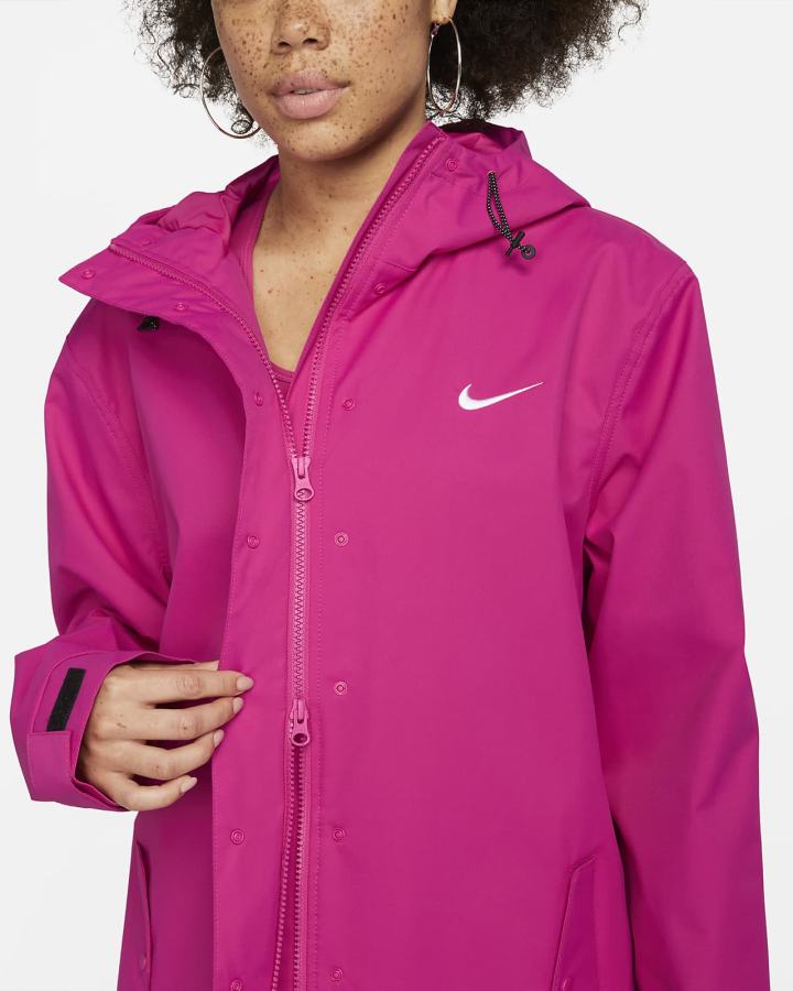 Chaquetas Parka Nike Sportswear Essential Storm-FIT Woven (Plus Size) Mujer Rosas Blancas | ZYCON-6915