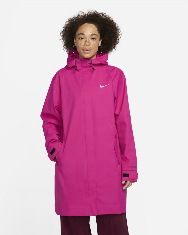 Chaquetas Parka Nike Sportswear Essential Storm-FIT Woven (Plus Size) Mujer Rosas Blancas | ZYCON-6915