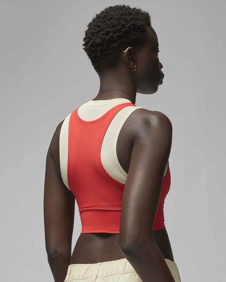 Crop Top Nike Jordan Essentials Cropped Top Mujer Rojas | BOFZY-4509