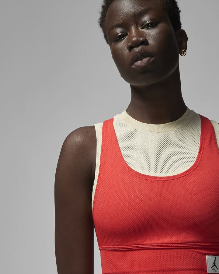 Crop Top Nike Jordan Essentials Cropped Top Mujer Rojas | BOFZY-4509